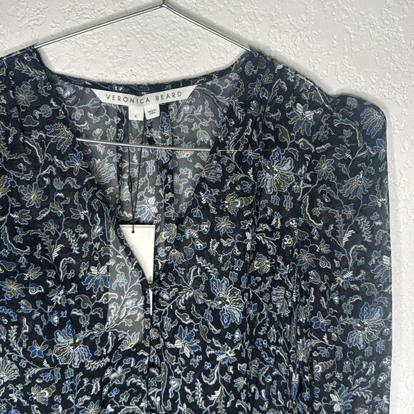 NWT Veronica Beard ROSALIA Silk Mini DRESS
BLACK Blue MULTI Size 6 Revolve - Picture 4 of 16